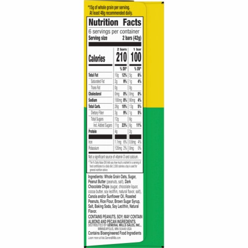 Nature Valley Whole Grain Peanut Butter Dark Chocolate Crunchy Granola Bars Snacks Perspective: bottom
