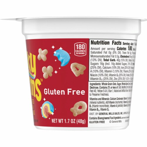 Lucky Charms Gluten Free Cereal with Marshmallows, 1.7 OZ Single Serve  Cereal Cup (Pack of 12)