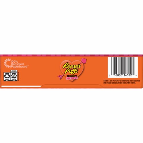 Reese's Puffs Limited Edition Hearts Cereal Perspective: bottom