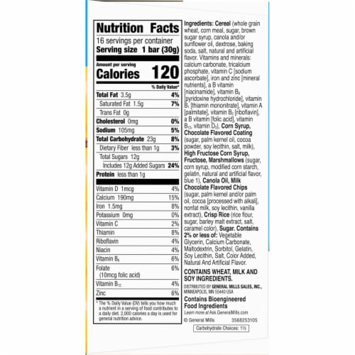 Golden Grahams Breakfast Cereal Treat Bars S'mores Snack Bars Perspective: bottom
