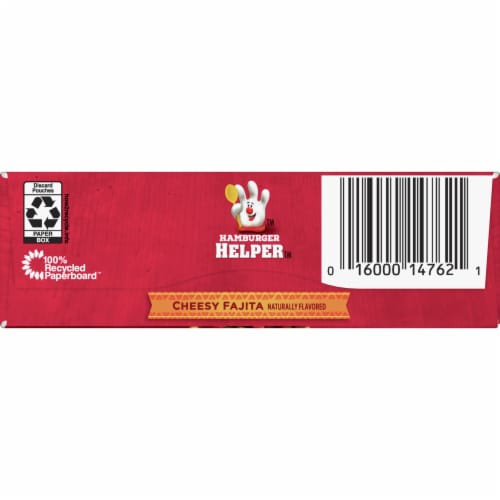 Hamburger Helper Cheesy Fajita Rice & Cheesy Sauce Mix Perspective: bottom