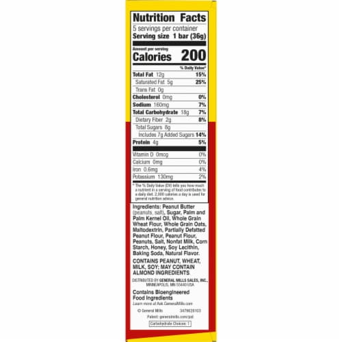 Nature Valley Crispy Creamy Wafer Peanut Butter Snack Bars Perspective: bottom