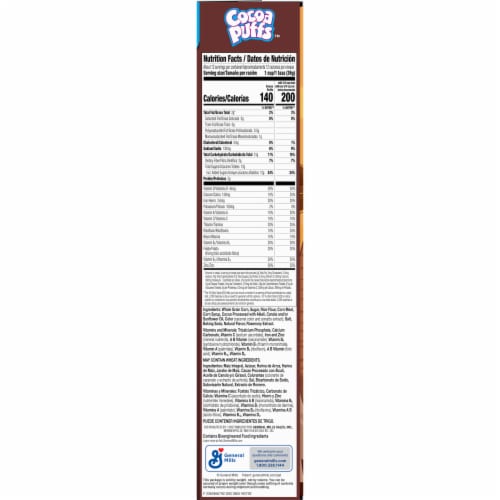 General Mills Cocoa Puffs Large Size Cereal Perspective: bottom