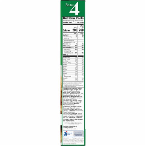 Basic 4 Heart Healthy with Fiber and Whole Grain Fruit and Nut Cereal Perspective: bottom