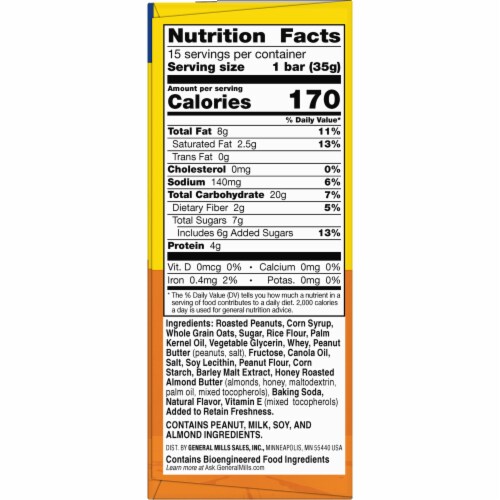 Nature Valley Peanut Sweet and Salty Nut Chewy Granola Bars Perspective: bottom