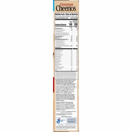 Cinnamon Cheerios Whole Grain Oat Gluten Free Cereal Perspective: bottom