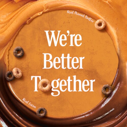 General Mills Chocolate Peanut Butter Cheerios Large Size Cereal Perspective: bottom