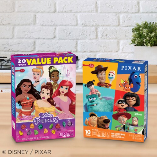Disney Pixar Gluten Free Fruit Flavored Snacks Perspective: bottom