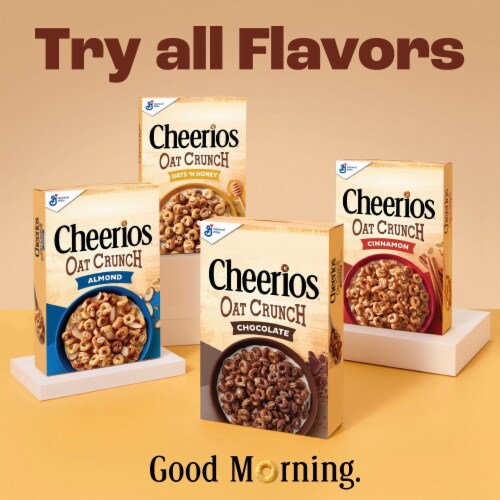 General Mills Cheerios Oat Crunch Almond Large Size Cereal Perspective: bottom