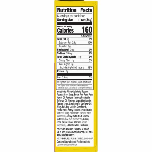 Nature Valley™ Sweet & Salty Nut Roasted Mixed Nut Chewy Granola Bars Perspective: bottom