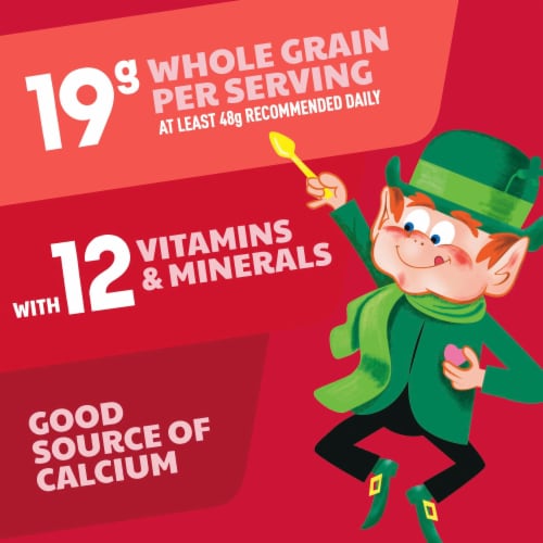 General Mills Lucky Charms with Marshmallows Family Size Cereal Perspective: bottom