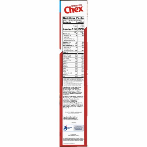 General Mills Cinnamon Chex Family Size Cereal Perspective: bottom