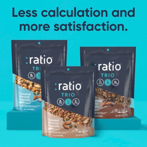 Ratio Trio Keto Friendly Toasted Almond Granola Perspective: bottom