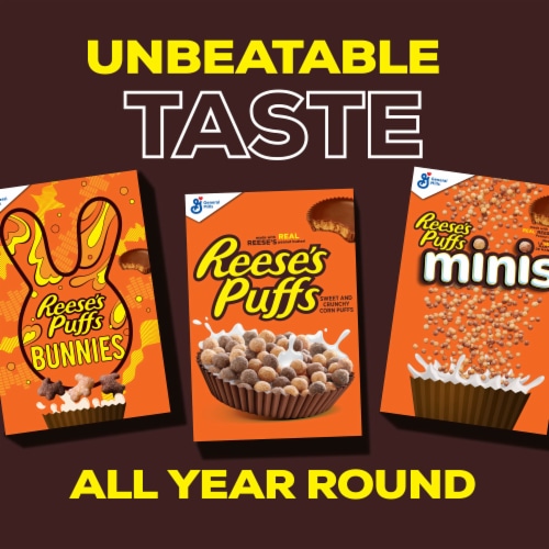 Reese’s Puffs Bunnies Chocolatey Peanut Butter Easter Edition Cereal Perspective: bottom