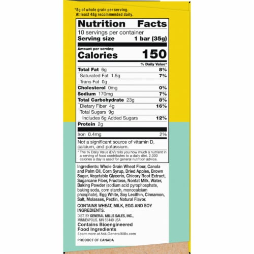 Nature Valley Soft Baked Muffin Apple Cinnamon Breakfast Bars, 10 ct ...