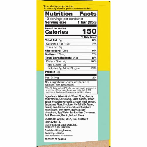 Nature Valley Apple Cinnamon Soft Baked Muffin Bars Perspective: bottom