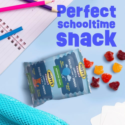 Mott's Animals Fruit Flavored Snacks Easter Basket Stuffers Family Pack Perspective: bottom