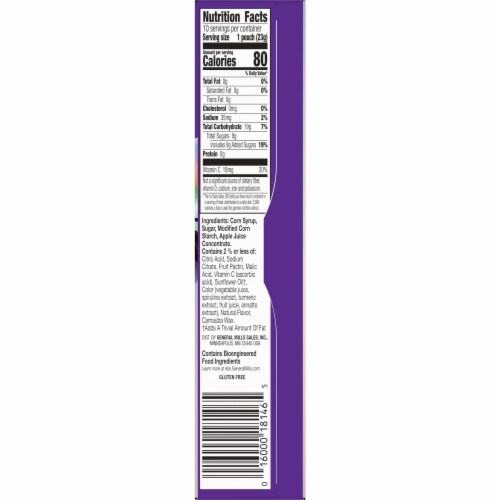 Disney Princess Fruit Flavored Snacks Treat Pouches Perspective: bottom
