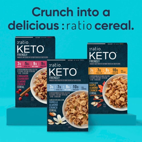 :ratio Keto Friendly Cinnamon Cranberry Almond Crunch Breakfast Cereal Perspective: bottom