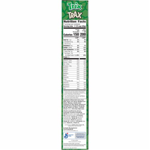 Trix Trax Breakfast Cereal Perspective: bottom