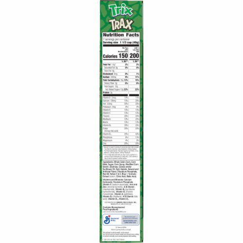 Trix Trax Breakfast Cereal Perspective: bottom