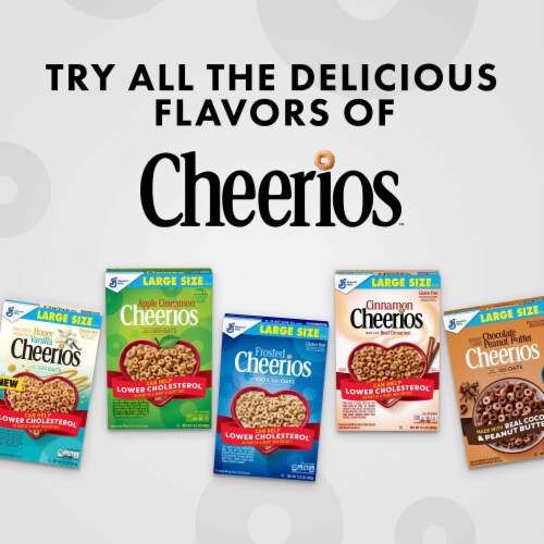 General Mills Honey Vanilla Cheerios Large Size Cereal Perspective: bottom