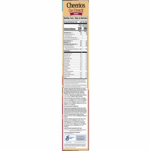 Cheerios Oat Crunch Berry Oat Breakfast Cereal Family Size Perspective: bottom