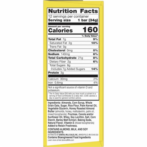 Nature Valley Sweet & Salty Nut Almond Granola bars Perspective: bottom