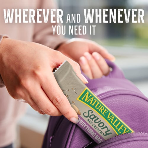Nature Valley Everything Bagel Savory Nut Crunch Bars Bulk Lunch Box Snacks Perspective: bottom