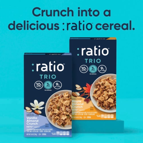 Ratio Trio Keto Friendly Vanilla Almond Crunch Cereal Perspective: bottom