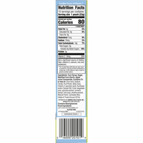 Bluey Gluten Free Fruit Flavored Snacks Perspective: bottom