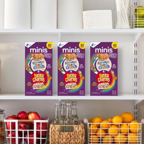 General Mills Lucky Charms and Cinnamon Toast Crunch Minis Cereal Bars Perspective: bottom