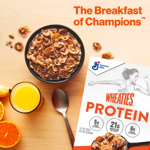 General Mills Wheaties Protein Honey Pecan Breakfast Cereal Perspective: bottom