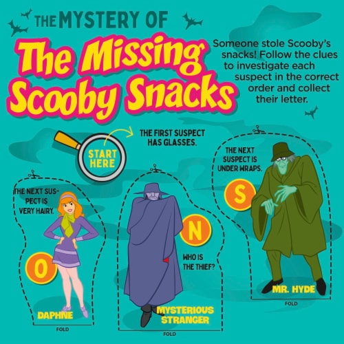 Betty Crocker Scooby Doo Fruit Flavored Family Pack Kids Snacks Perspective: bottom
