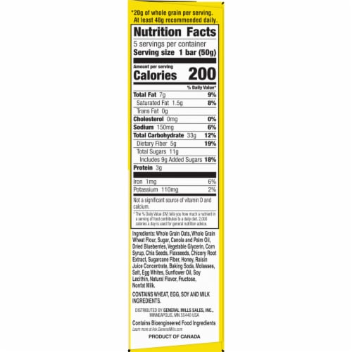 Nature Valley Blueberry Oat Soft Baked Breakfast Bars Perspective: bottom