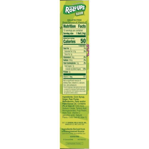 Fruit Roll-Ups Sour Variety Pack Fruit Flavored Snacks Perspective: bottom
