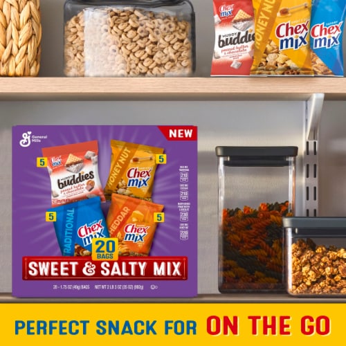 Sweet & Salty Mix Muddy Buddies and Chex Mix Snacks Variety Pack Perspective: bottom