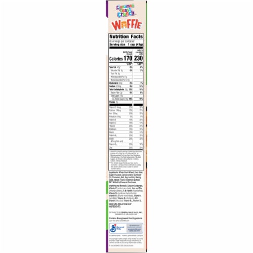 General Mills Cinnamon Toast Crunch Waffle Cereal Perspective: bottom