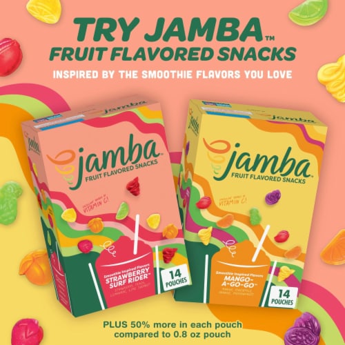 Jamba Strawberry Surf Rider Smoothie Inspired Fruit Flavored Snacks Perspective: bottom