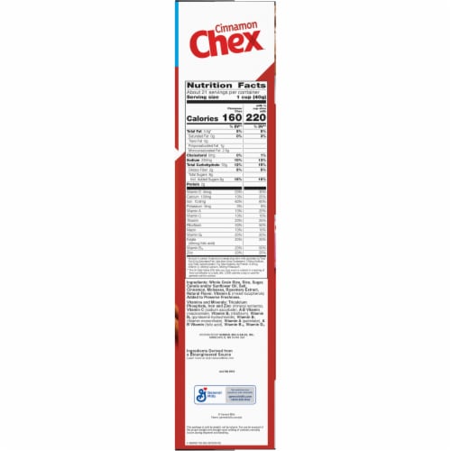 General Mills Cinnamon Chex Giant Size Cereal Perspective: bottom