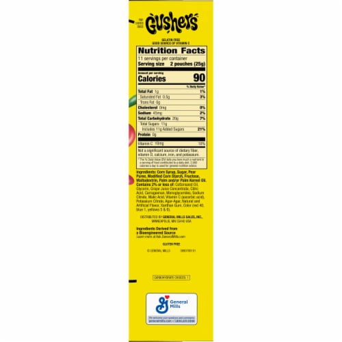 Gushers Holiday Edition Tropical Fruit Flavored Snacks Perspective: bottom