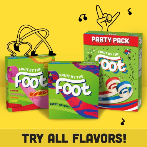 Fruit by the Foot Strawberry and Mixed Berry Fruit Flavored Snacks Party Pack Perspective: bottom