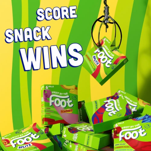 Fruit By The Foot Splitz Fruit Flavored Snacks Watermelon and Lemonade Perspective: bottom