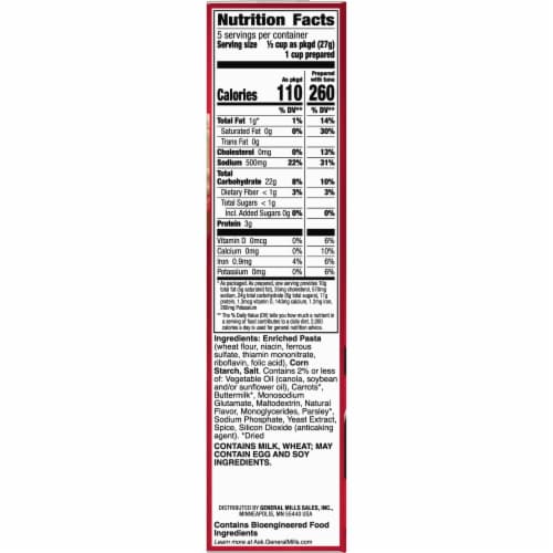 Betty Crocker Tuna Helper Creamy Pasta Perspective: bottom