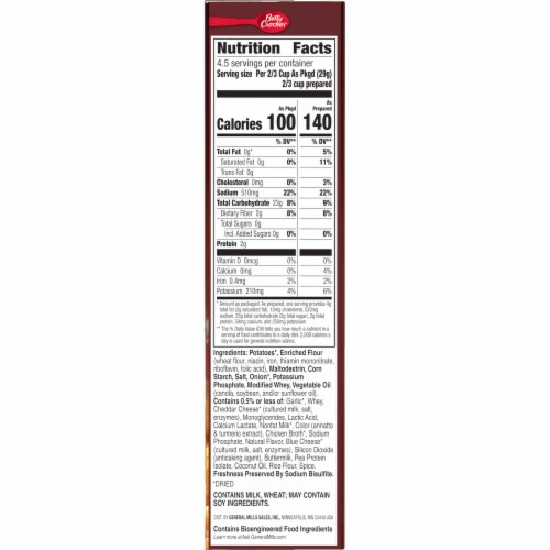Betty Crocker Au Gratin Potatoes, Made with Real Cheese, 4.7 oz Perspective: bottom