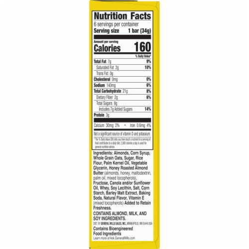 Nature Valley Almond Sweet and Salty Nut Granola Bars Perspective: bottom