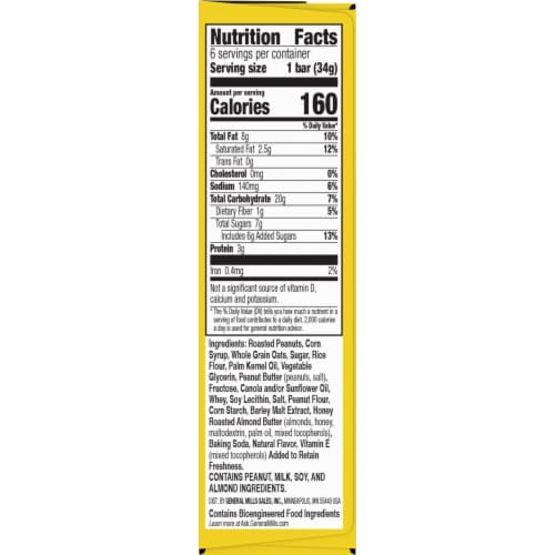 Nature Valley Sweet & Salty Nut Peanut Granola bars Perspective: bottom