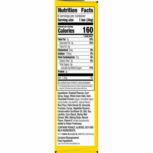 Nature Valley Sweet & Salty Nut Dark Chocolate Peanut Almond Granola bars Perspective: bottom