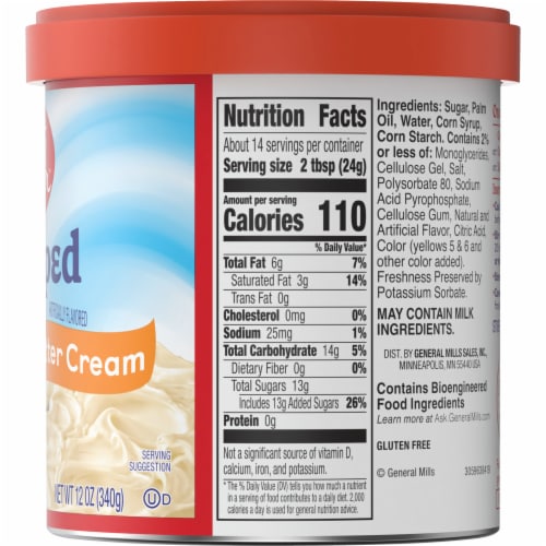 Betty Crocker Gluten Free Whipped Butter Cream Frosting Easter Treats Perspective: bottom