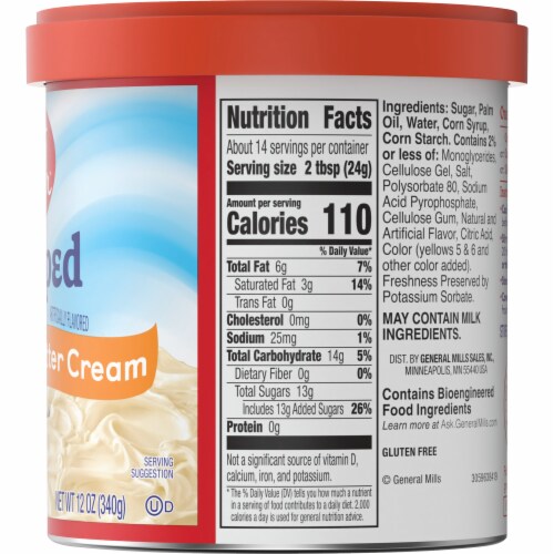 Betty Crocker Whipped Butter Cream Frosting Perspective: bottom